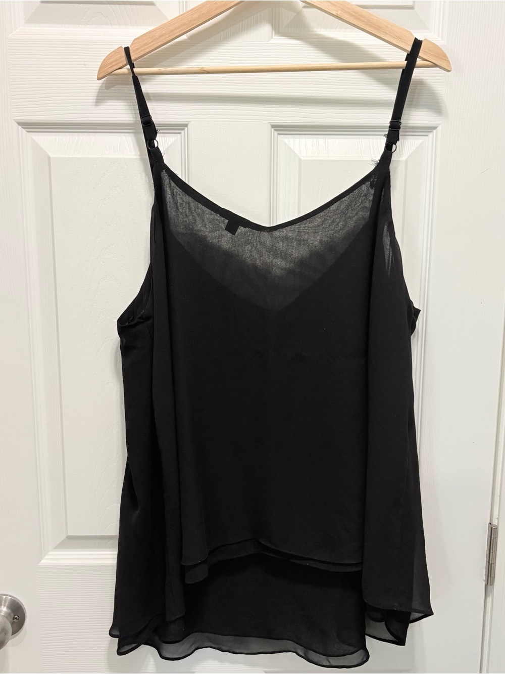 Torrid Black Layered Chiffon Cami Tank Top - Women